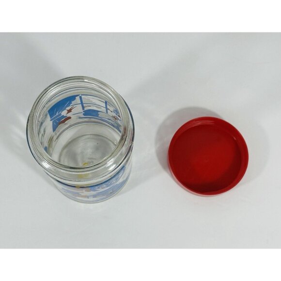 Anchor Hocking Vintage Maxwell House Coffee Canister Jar Kitchen Pantry Red 6.75 - Picture 9 of 10